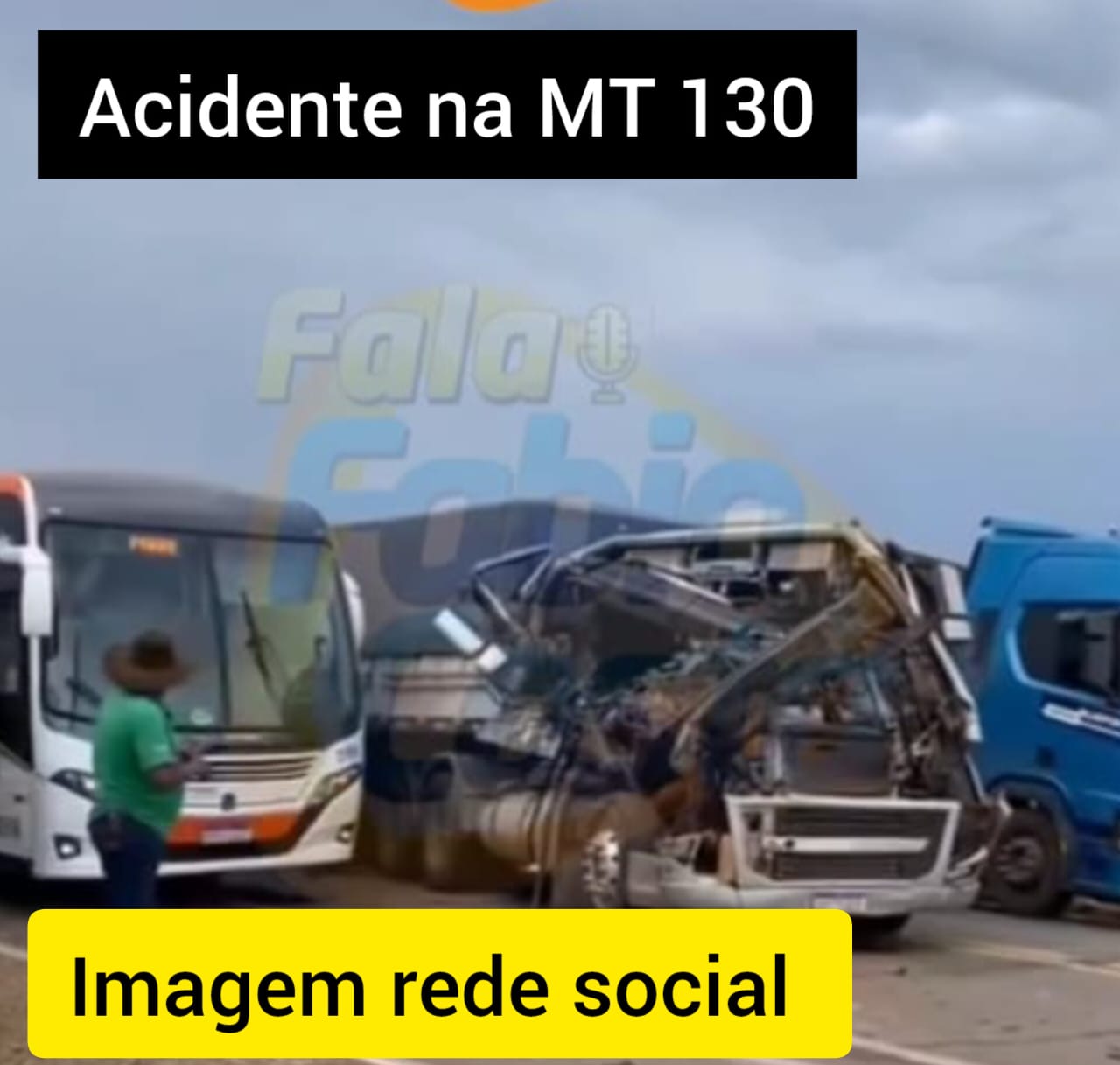 Acidente na MT 130 – Arrebentou a frente da carreta – veja as imagens